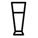 tall beer glass line Icon