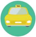 taxi Flat Round Icon