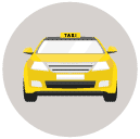 taxi Flat Round Icon