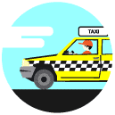 taxi driver flat Icon