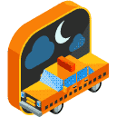 taxi service Isometric Icon
