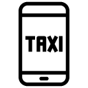 taxi smartphone line Icon