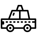 taxi transportation line Icon