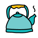 tea kettle Doodle Icons