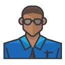 technical man Filled Outline Icon