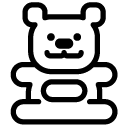 teddy bear line Icon
