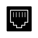 telephone cable connection glyph Icon