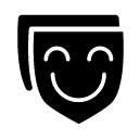 theatre masks glyph Icon