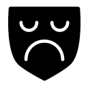 theatre sad mask glyph Icon