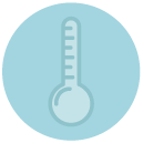 thermometer cold Flat Round Icon