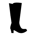 thigh-high boot glyph Icon