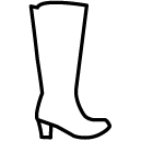thigh-high boot line Icon