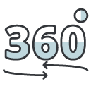 three hundred sixty degrees_1 Filled Outline Icon