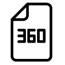 three hundred sixty line Icon