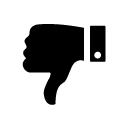 thumbs down glyph Icon