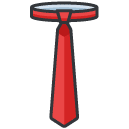 tie Filled Outline Icon
