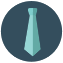 tie Flat Round Icon