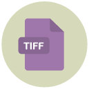 tiff Flat Round Icon