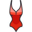 tight bathing suit Filled Outline Icon