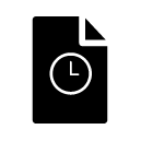 time document glyph Icon