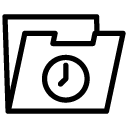 time folder line Icon