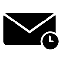 time mail glyph Icon