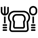 toast meal line Icon