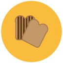 toasted bread slices Flat Round Icon