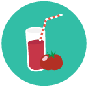 tomato juice Flat Round Icon