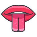 tongue Filled Outline Icon
