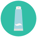 toothpaste Flat Round Icon