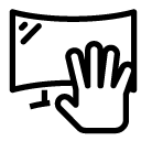 touch curved monitor line Icon