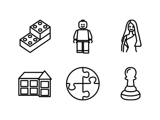 toys-and-games-line-icons