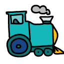 train Doodle Icon
