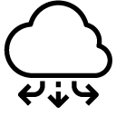 transfer cloud line Icon