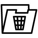 trash folder line Icon