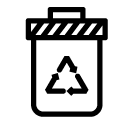 trash recycle line Icon