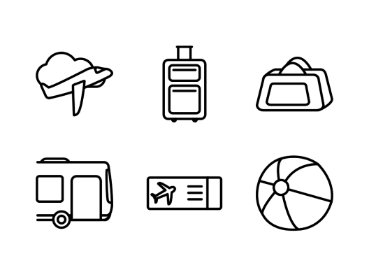 travel-and-transportation-line-icons