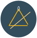 triangle Flat Round Icon