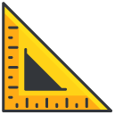 triangle ruler Filled Outline Icon