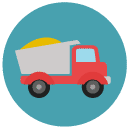 truck Flat Round Icon
