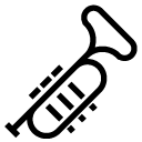 trumpet line Icon