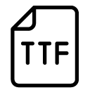 ttf file line Icon