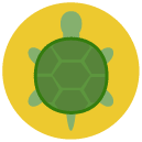 turtle Flat Round Icon