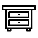 two drawers line Icon