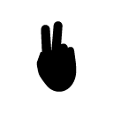 two fingers glyph Icon