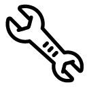 two headed wrench line Icon
