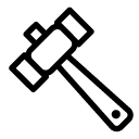 two sided hammer line Icon