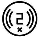 two time gesture line Icon