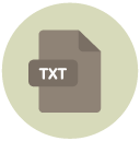 txt Flat Round Icon